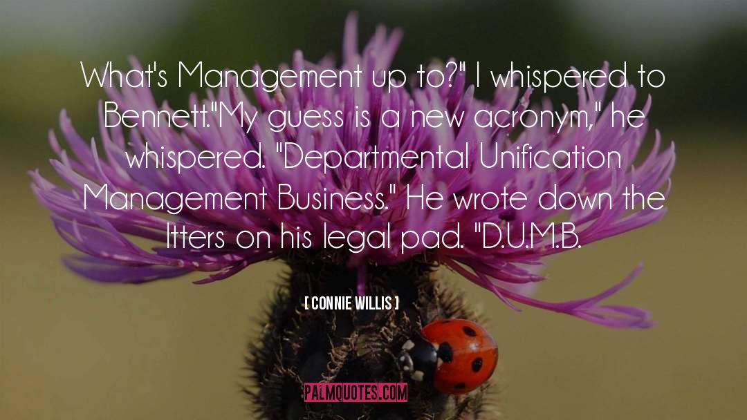 Management quotes by Connie Willis