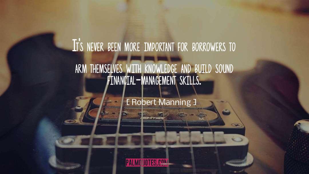Management Skills quotes by Robert Manning