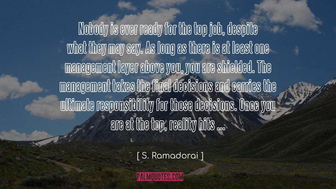 Management Theory quotes by S. Ramadorai