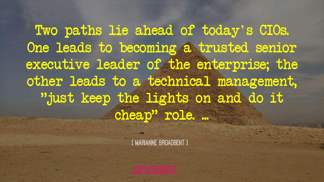 Management Vs Leadership quotes by Marianne Broadbent