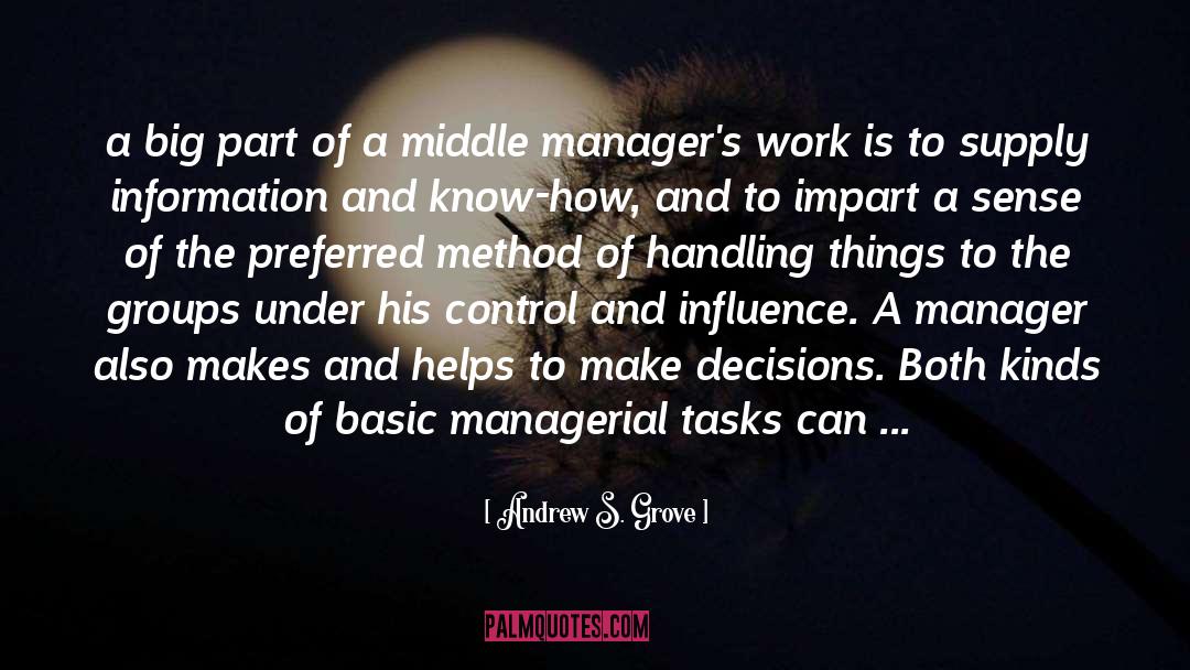 Manager quotes by Andrew S. Grove