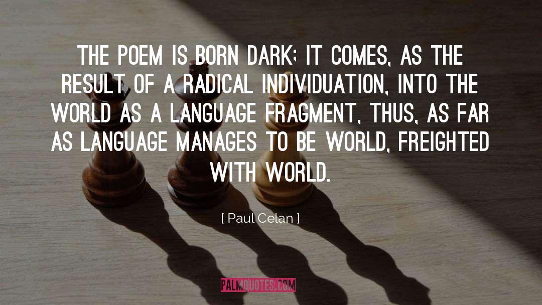 Manages quotes by Paul Celan