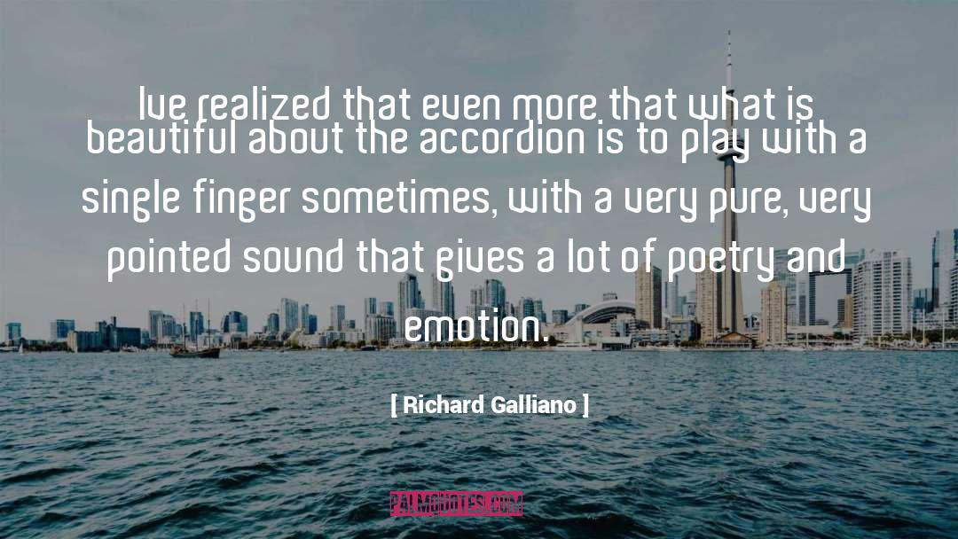 Managing Emotion quotes by Richard Galliano