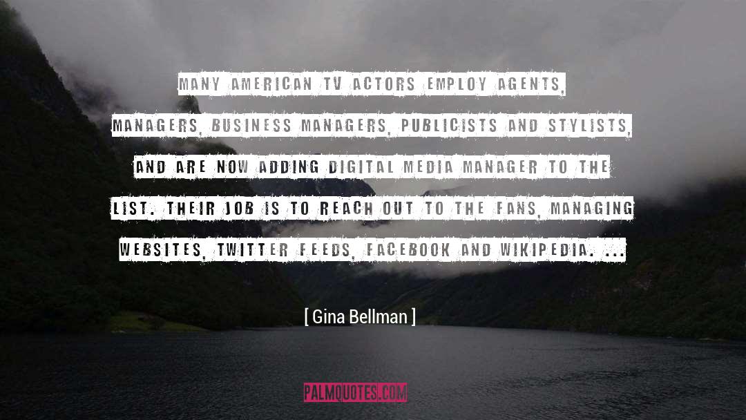 Managing quotes by Gina Bellman
