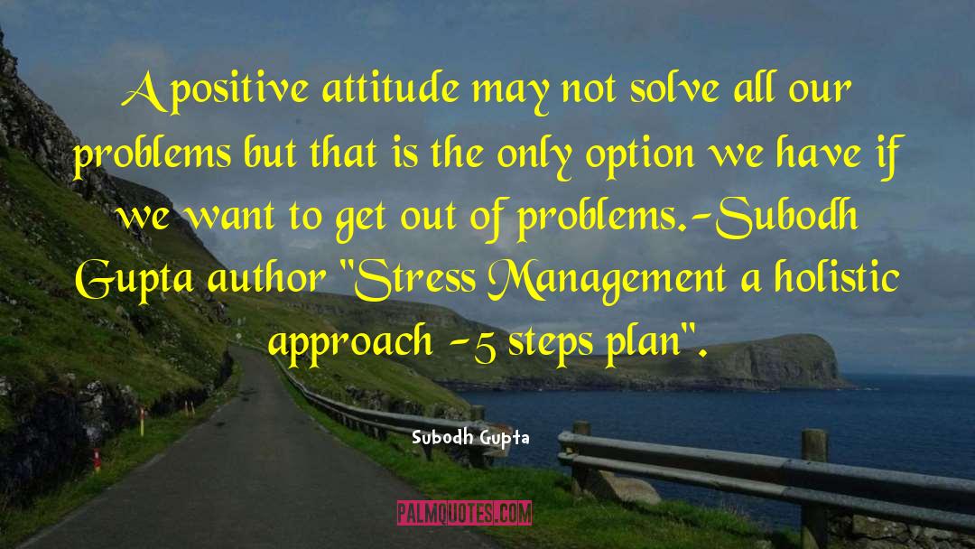 Managing Stress quotes by Subodh Gupta