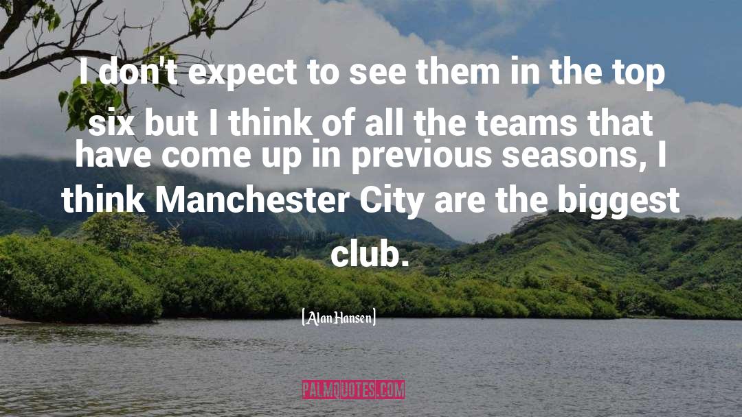 Manchester City quotes by Alan Hansen