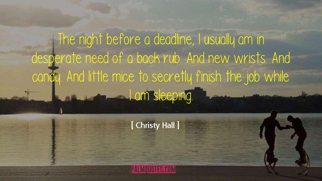 Mandy Hall quotes by Christy Hall