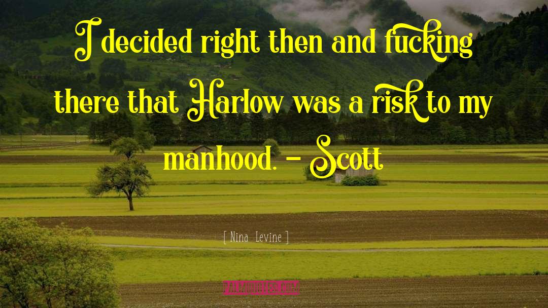 Manhood quotes by Nina  Levine