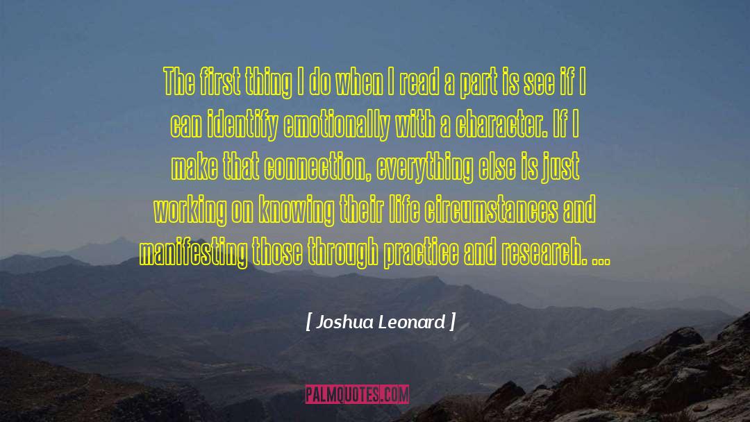 Manifesting quotes by Joshua Leonard
