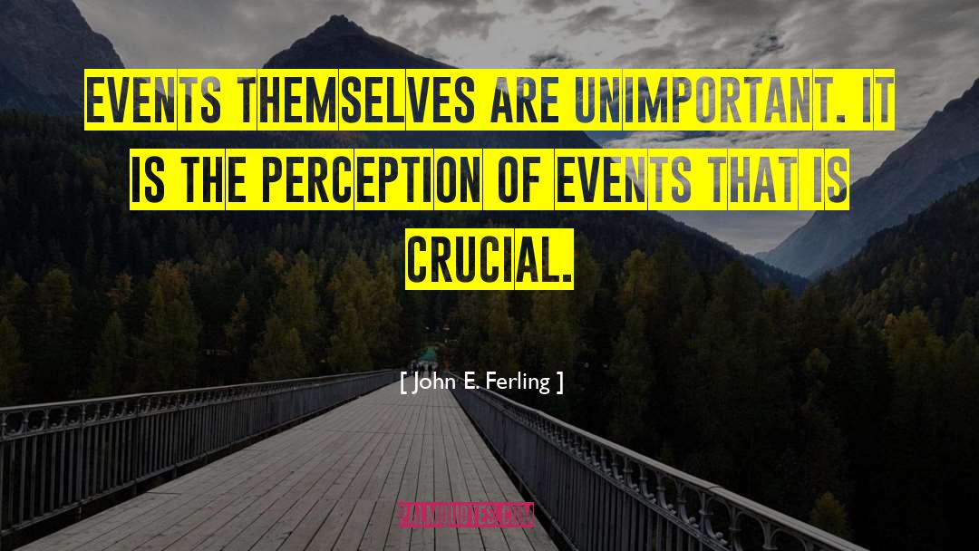 Manipulation Of Perception quotes by John E. Ferling