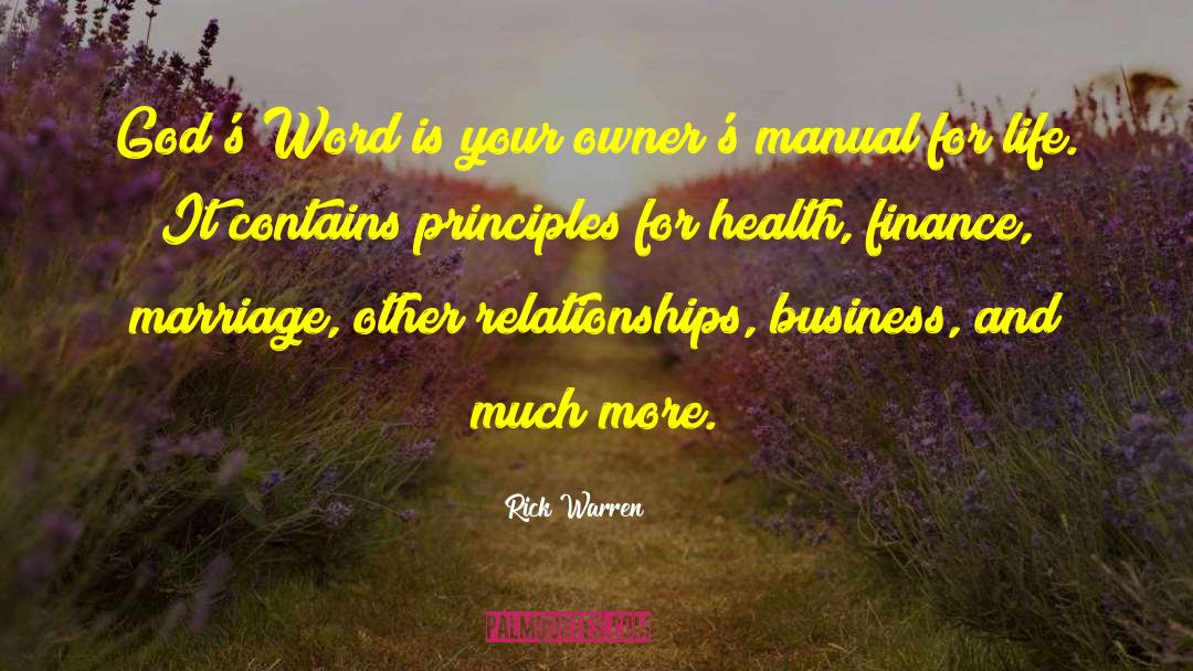 Manjushree Finance quotes by Rick Warren