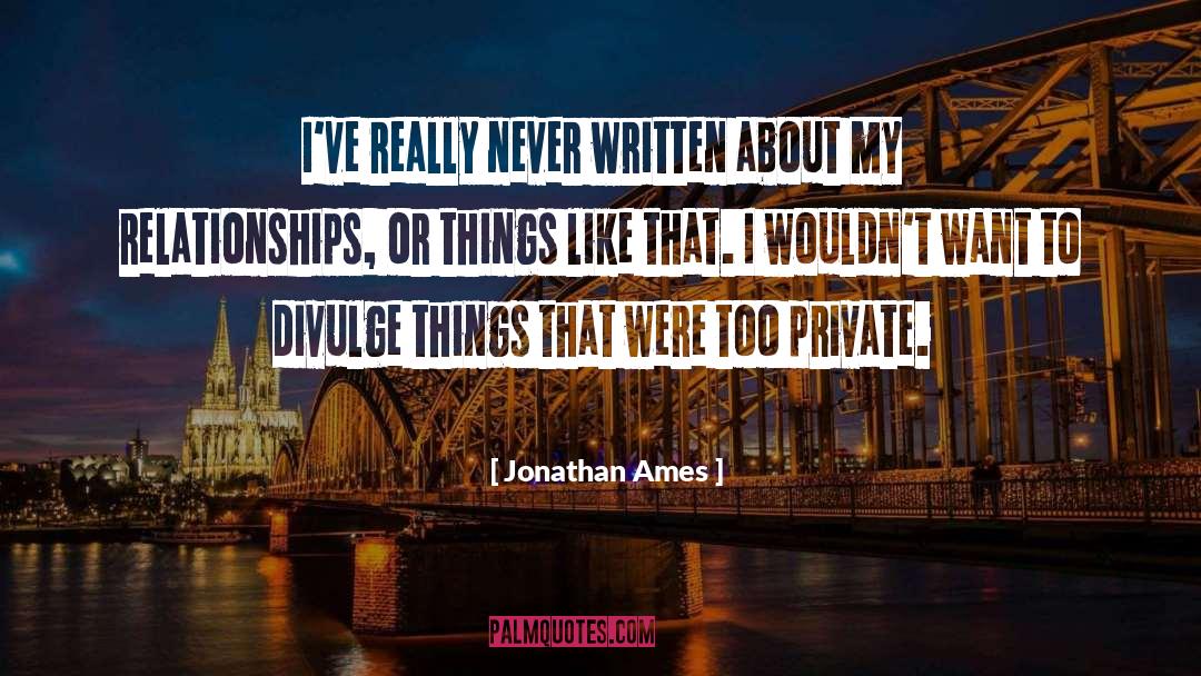 Manly Relationships quotes by Jonathan Ames