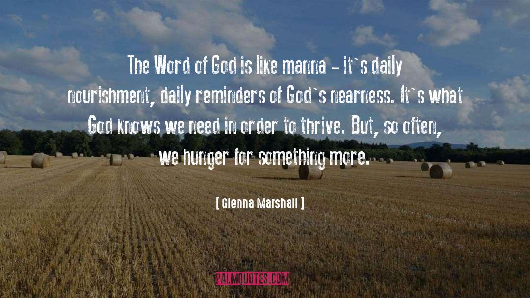 Manna quotes by Glenna Marshall