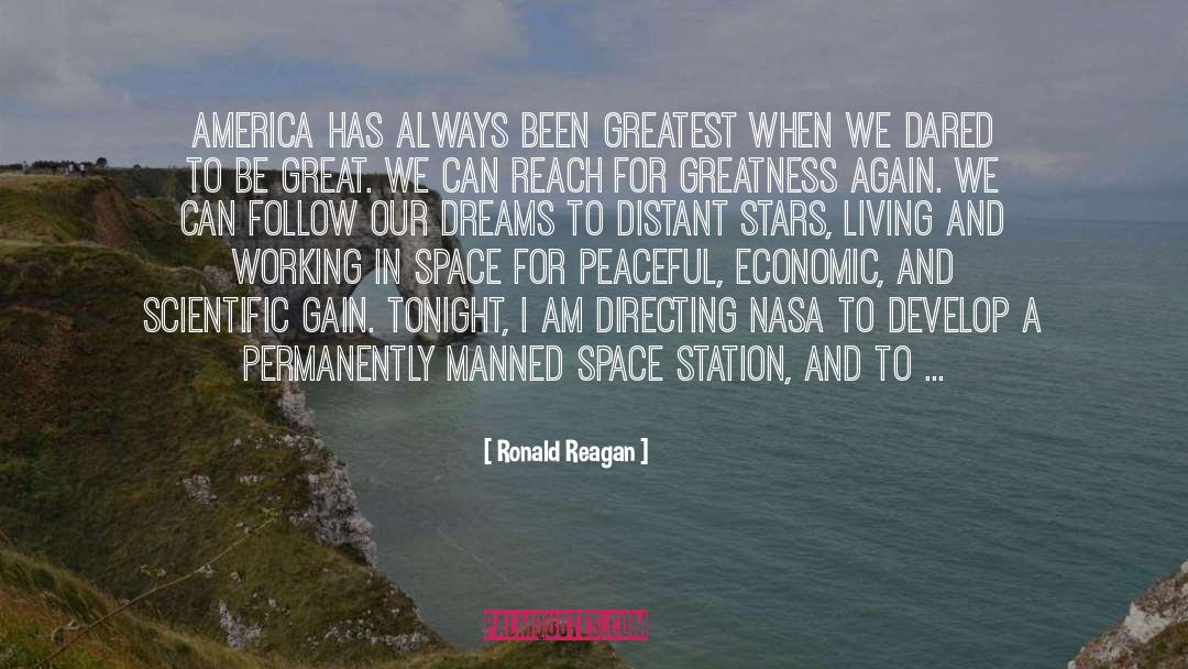 Manned quotes by Ronald Reagan