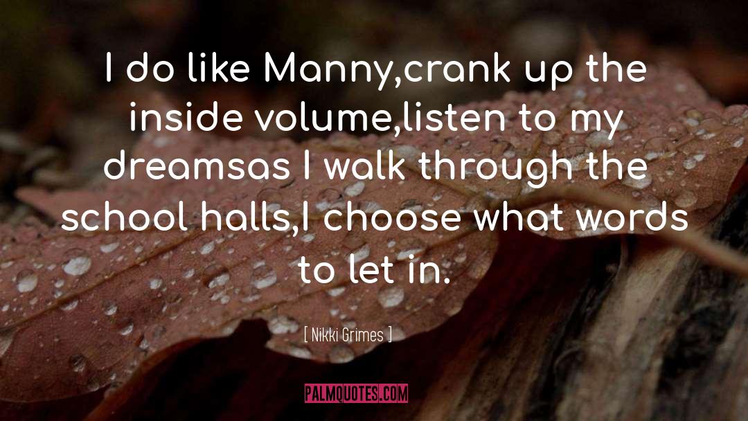 Manny quotes by Nikki Grimes
