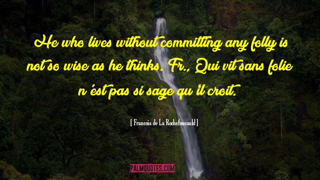 Mantzaris Folie quotes by Francois De La Rochefoucauld