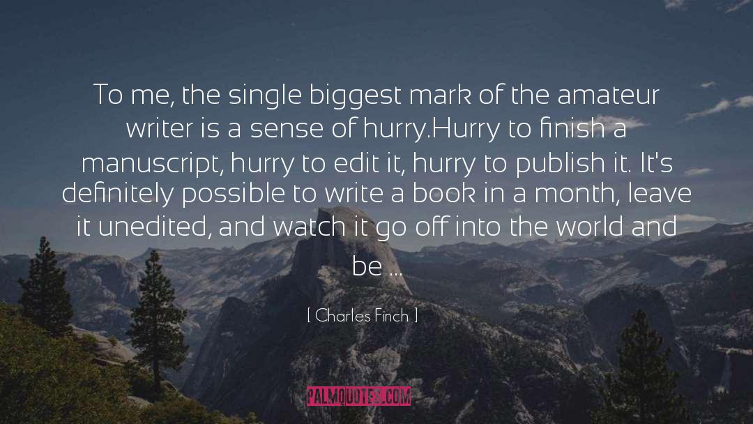Manuscript quotes by Charles Finch