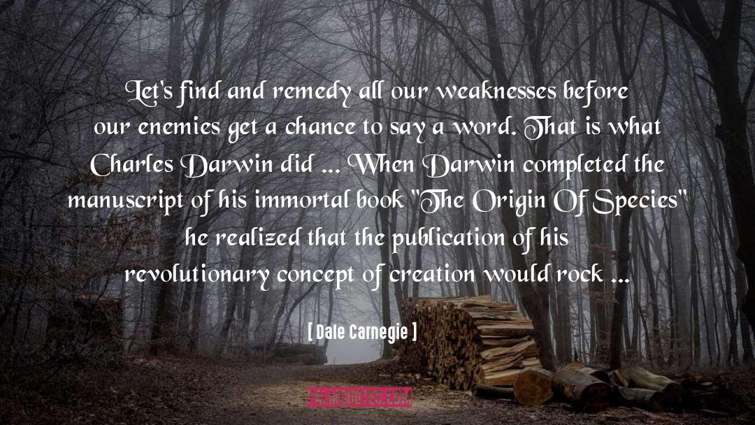 Manuscript quotes by Dale Carnegie
