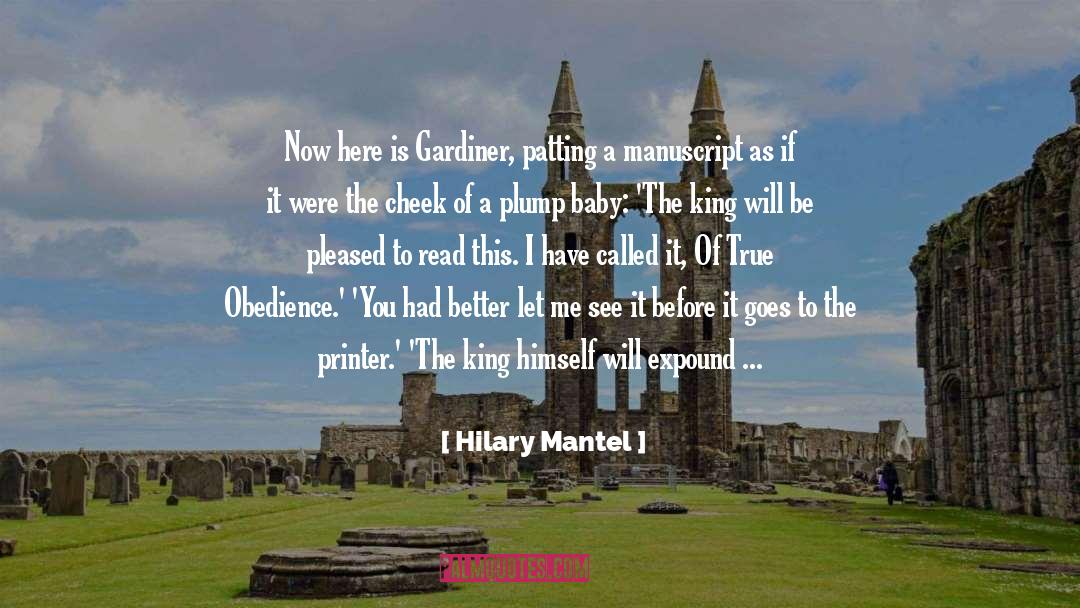 Manuscript quotes by Hilary Mantel