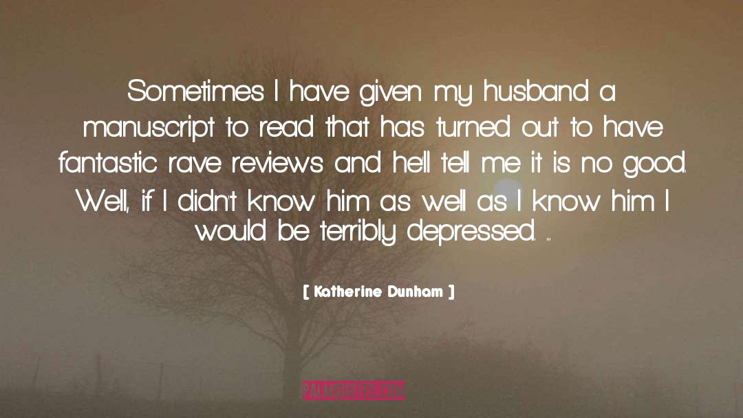 Manuscript quotes by Katherine Dunham