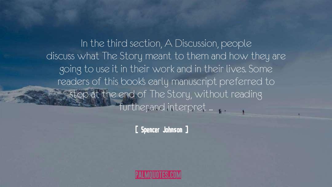 Manuscript quotes by Spencer Johnson