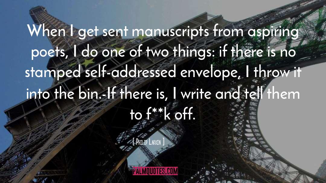 Manuscripts quotes by Philip Larkin