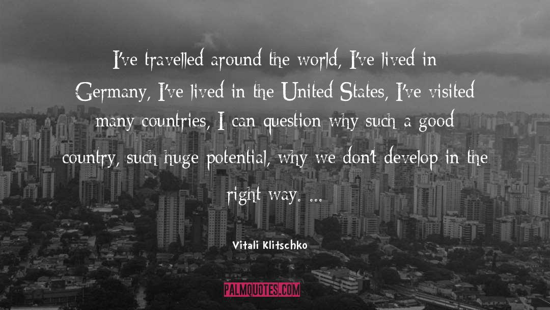 Many Countries quotes by Vitali Klitschko