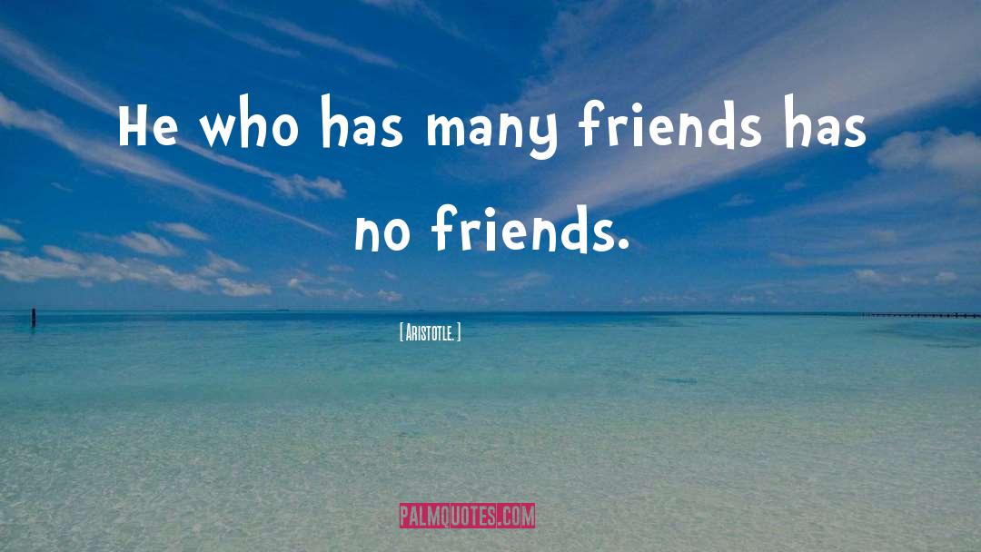 Many Friends quotes by Aristotle.