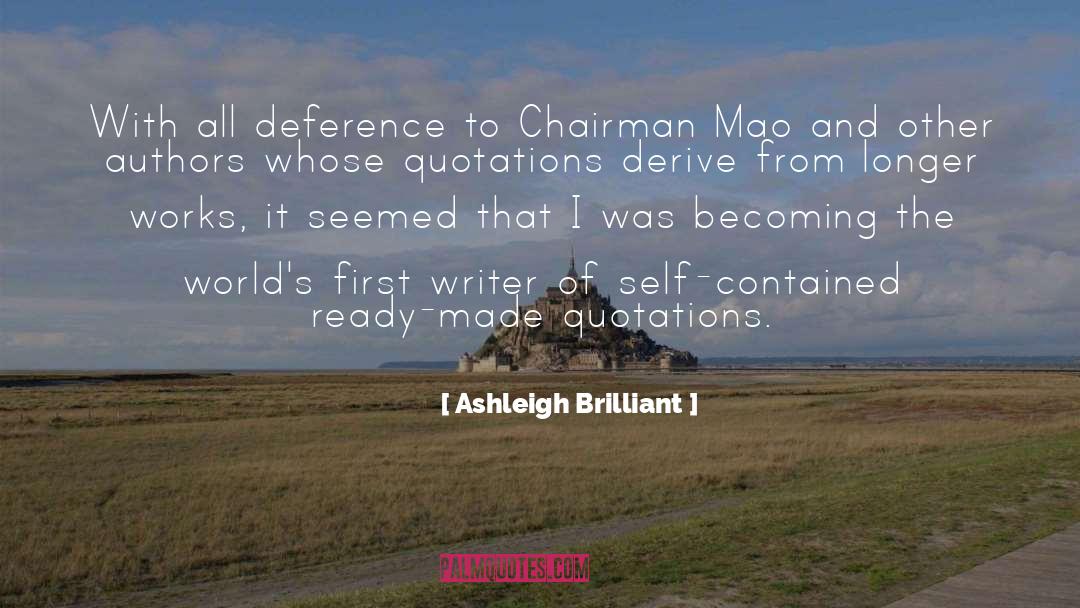 Mao quotes by Ashleigh Brilliant