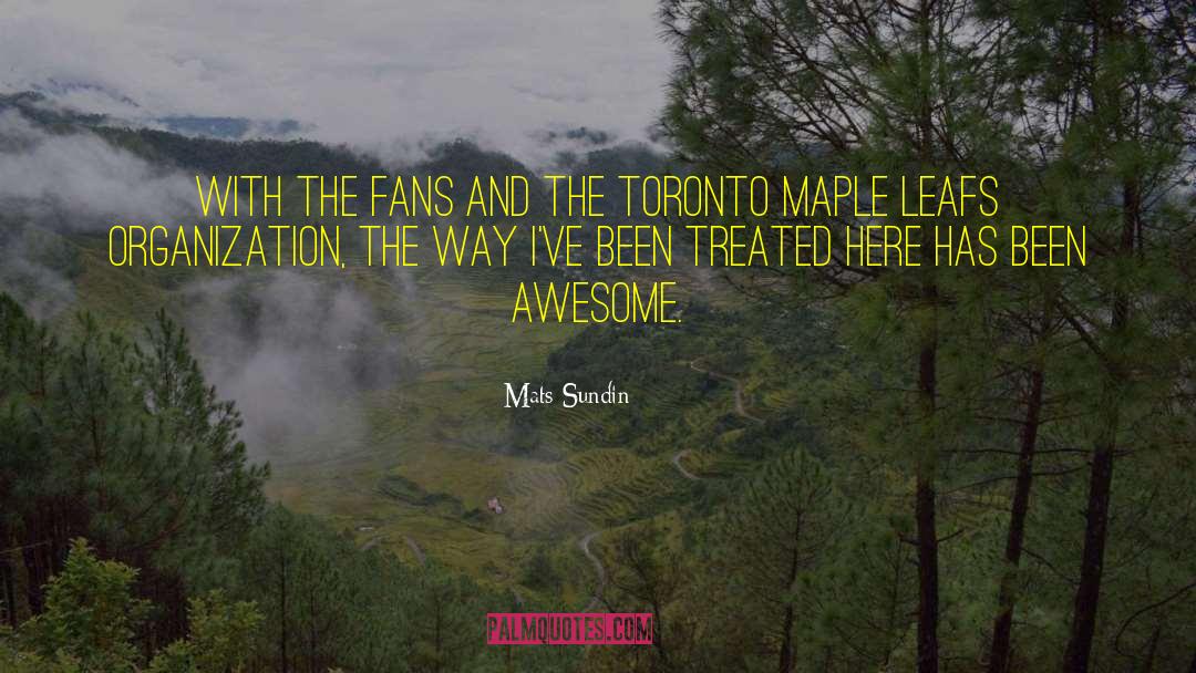 Maple quotes by Mats Sundin