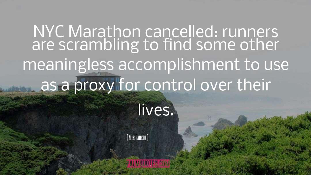 Marathon quotes by Nils Parker