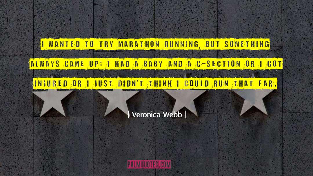 Marathon Running quotes by Veronica Webb