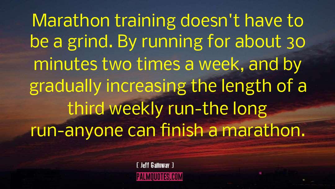 Marathon Running quotes by Jeff Galloway