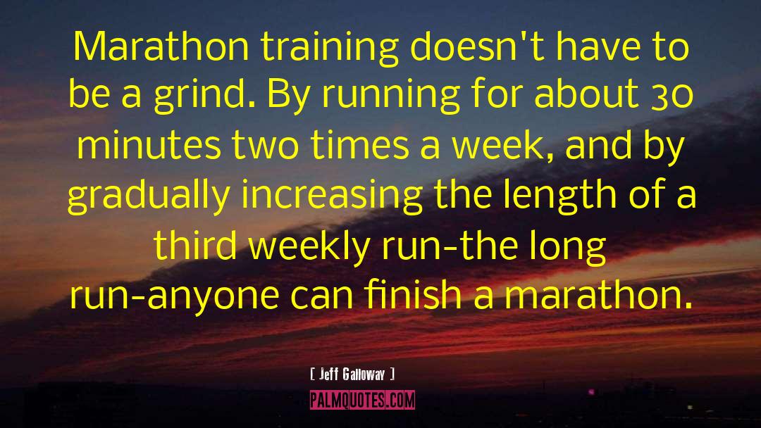 Marathon Training quotes by Jeff Galloway