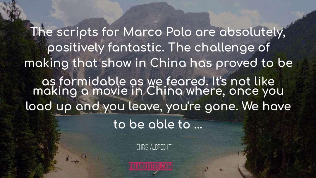 Marco Polo quotes by Chris Albrecht