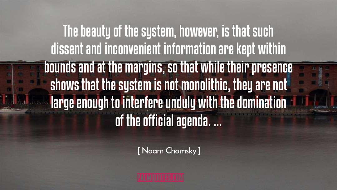 Margins quotes by Noam Chomsky