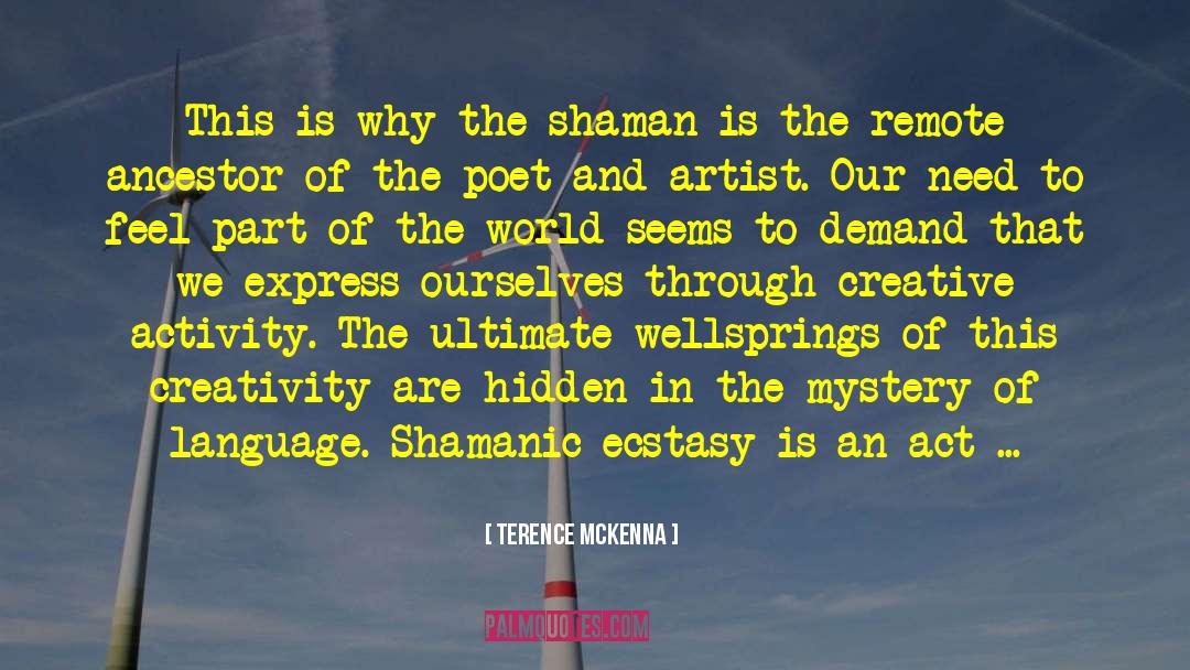 Marguet Shaman quotes by Terence McKenna