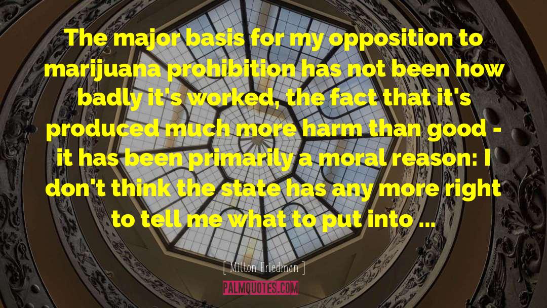 Marijuana Prohibition quotes by Milton Friedman