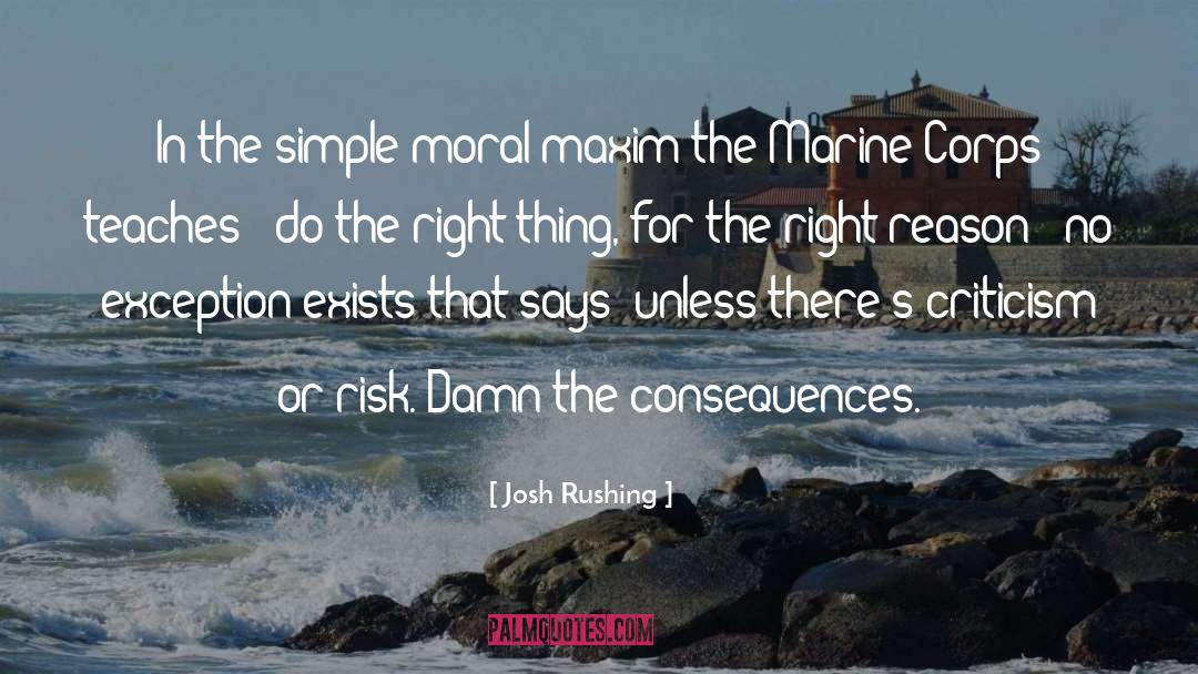 Marines quotes by Josh Rushing