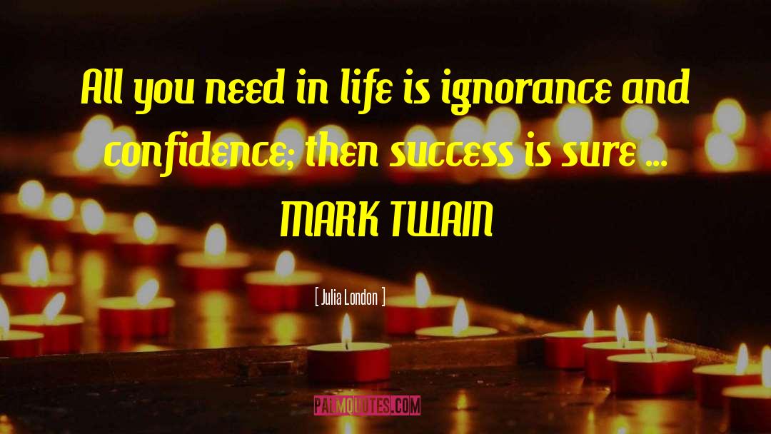 Mark Twain Success quotes by Julia London