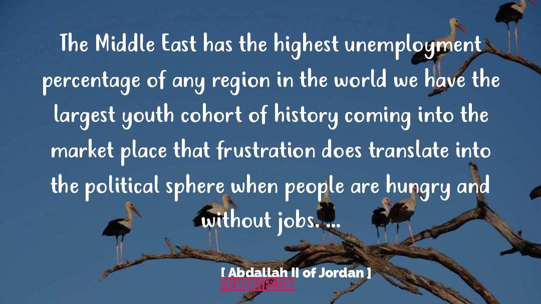 Market quotes by Abdallah II Of Jordan