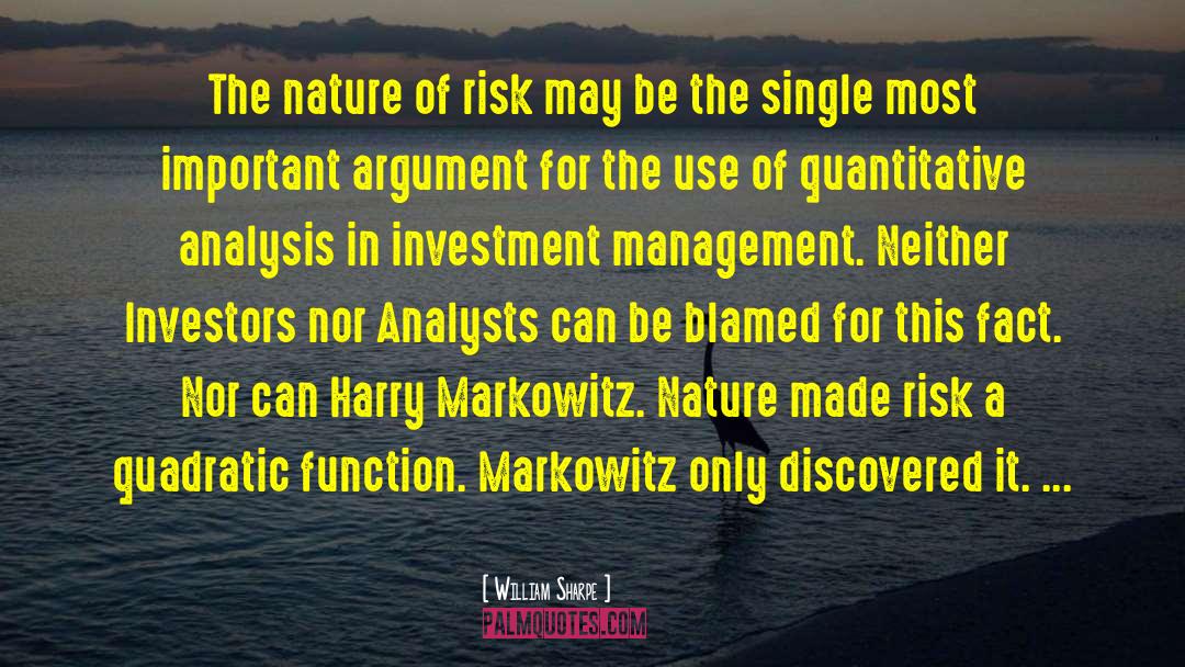 Market Risk quotes by William Sharpe