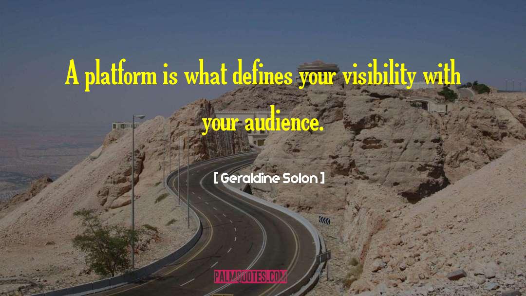 Marketing Advice quotes by Geraldine Solon