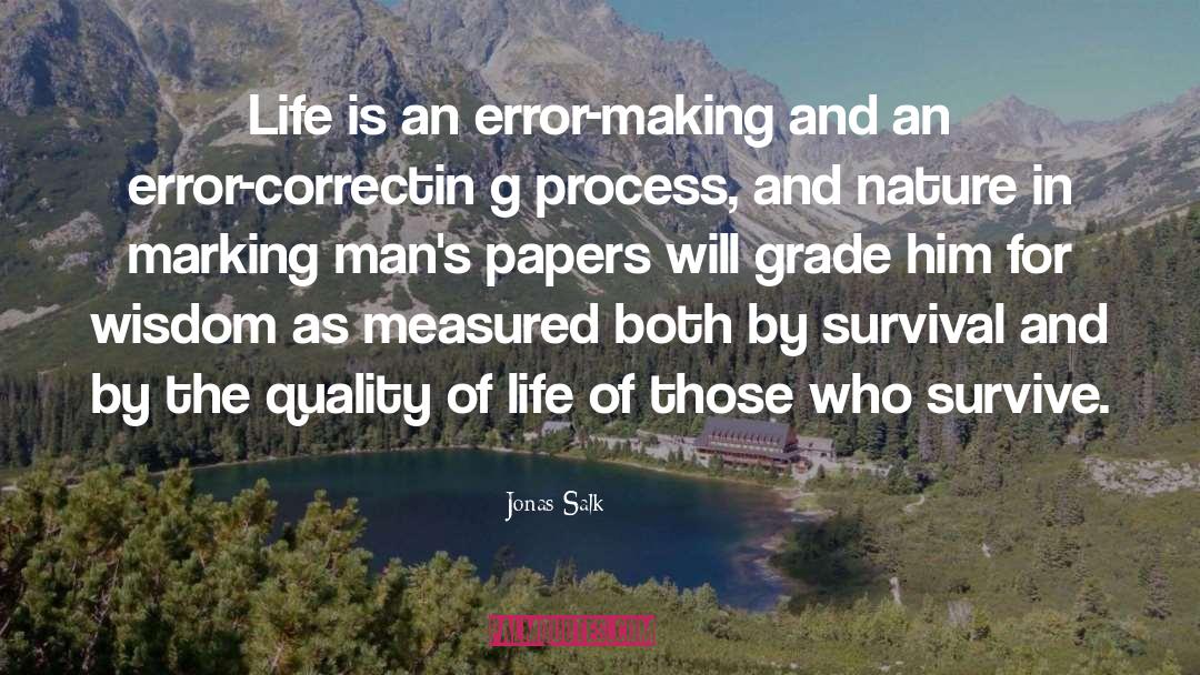 Marking quotes by Jonas Salk