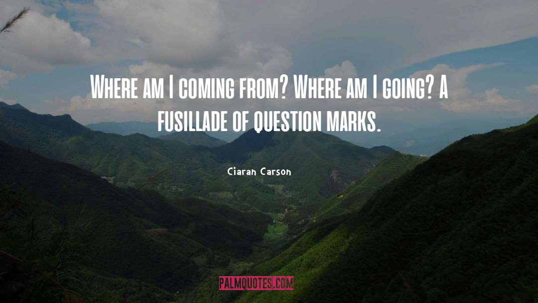 Marks quotes by Ciaran Carson