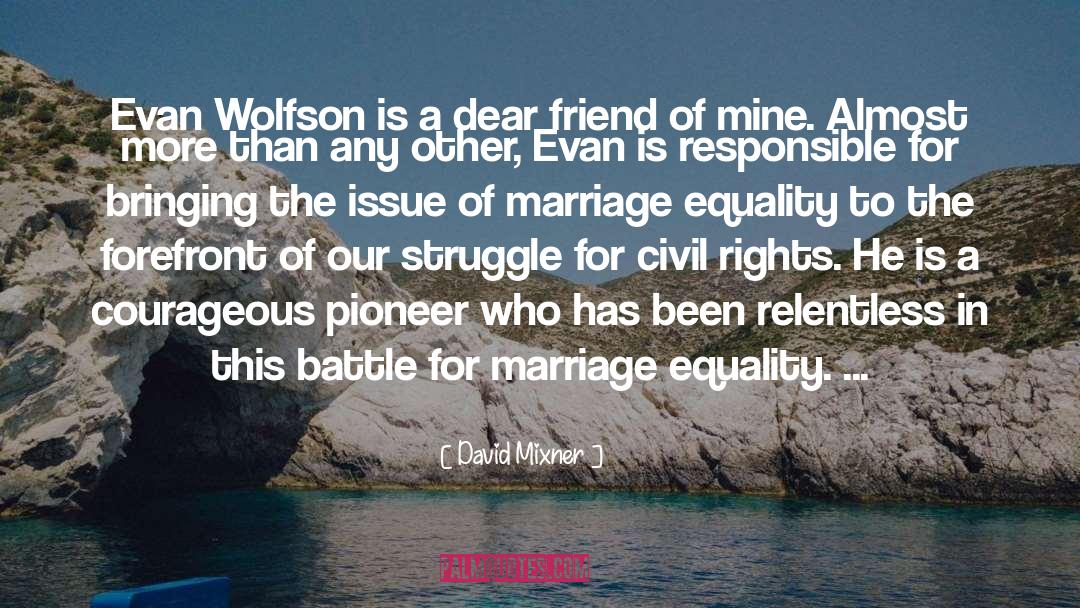 Marriage Equality quotes by David Mixner