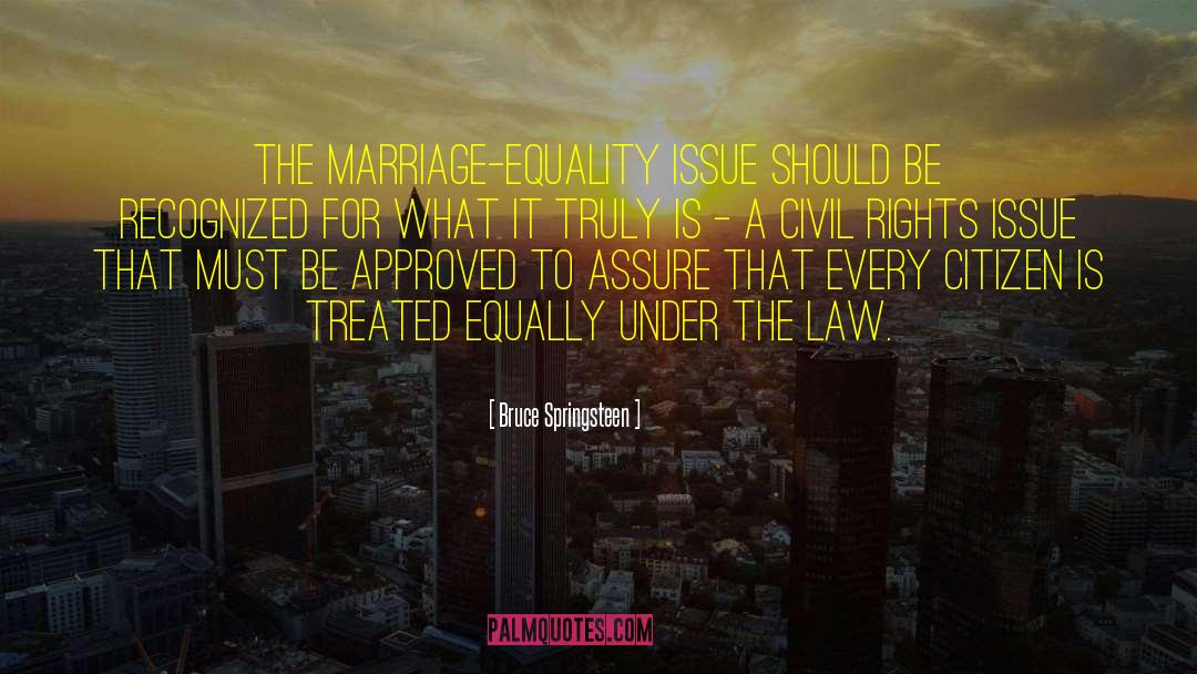 Marriage Equality quotes by Bruce Springsteen