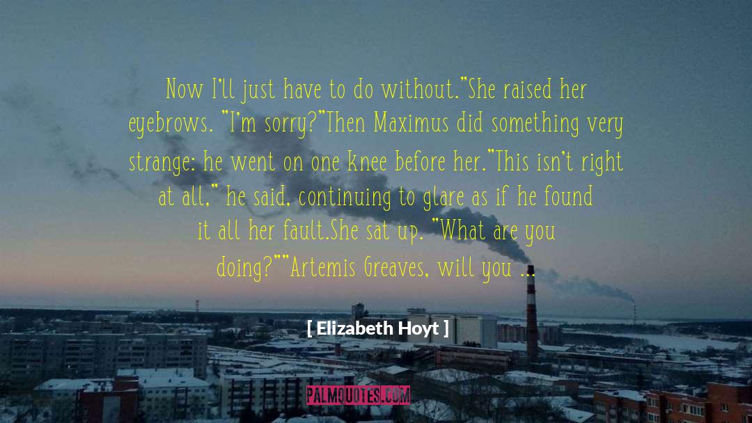 Marriage Proposal Tips quotes by Elizabeth Hoyt