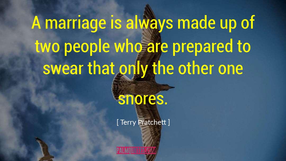 Marriage Snoring quotes by Terry Pratchett