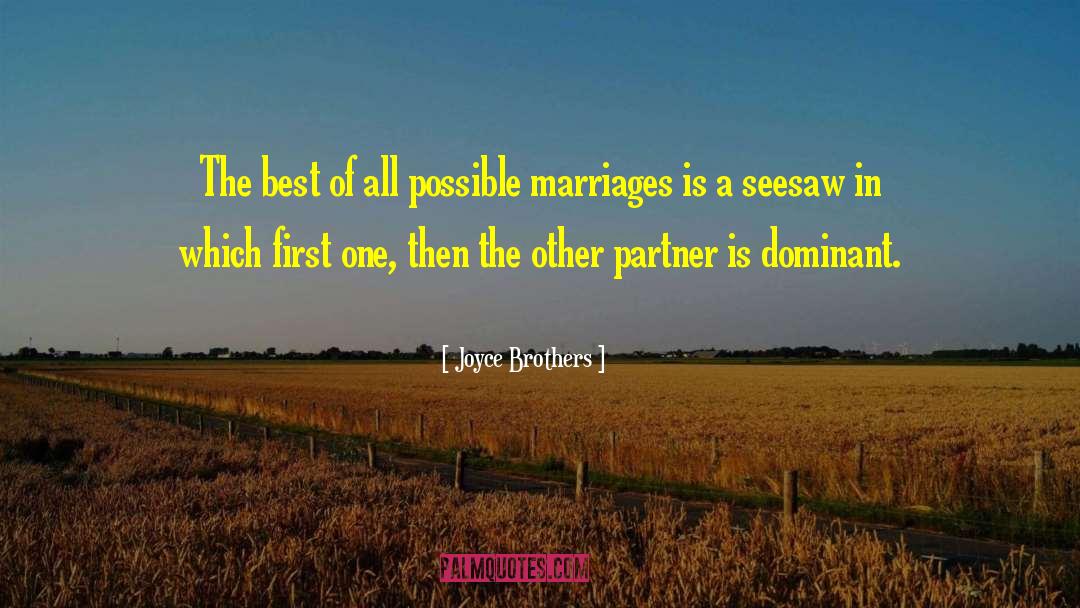 Marriages quotes by Joyce Brothers